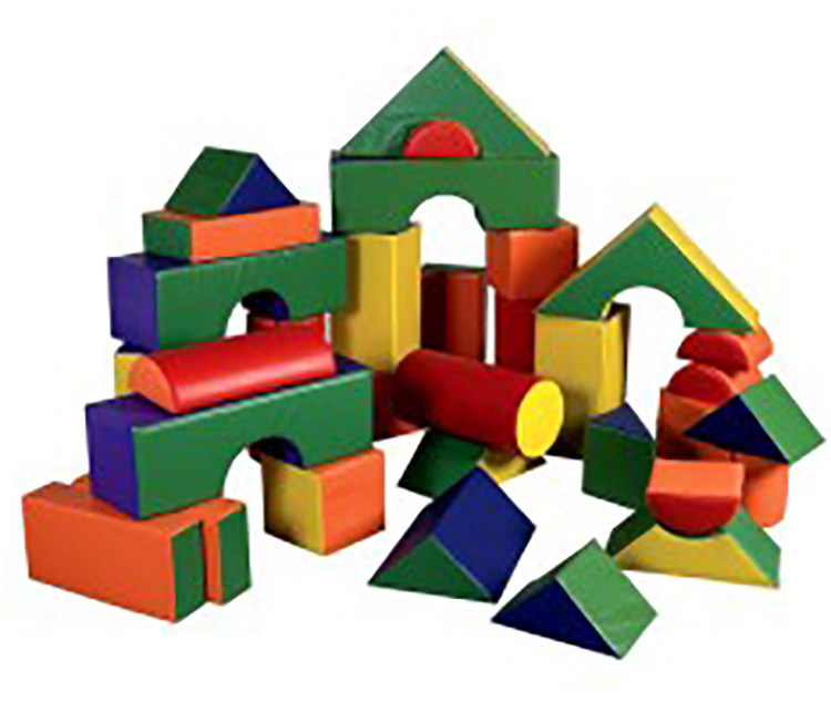 儿童早教幼儿园亲子园软体构建拼搭积木海绵特大型彩色积木32件