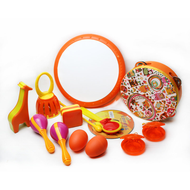 精品乐器套装11件 早教儿童舞蹈奥尔夫打击乐器专业音乐组合光盘