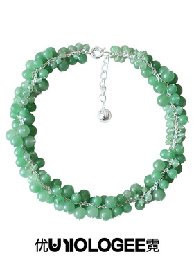 绿野仙踪新中式石串珠锁骨链