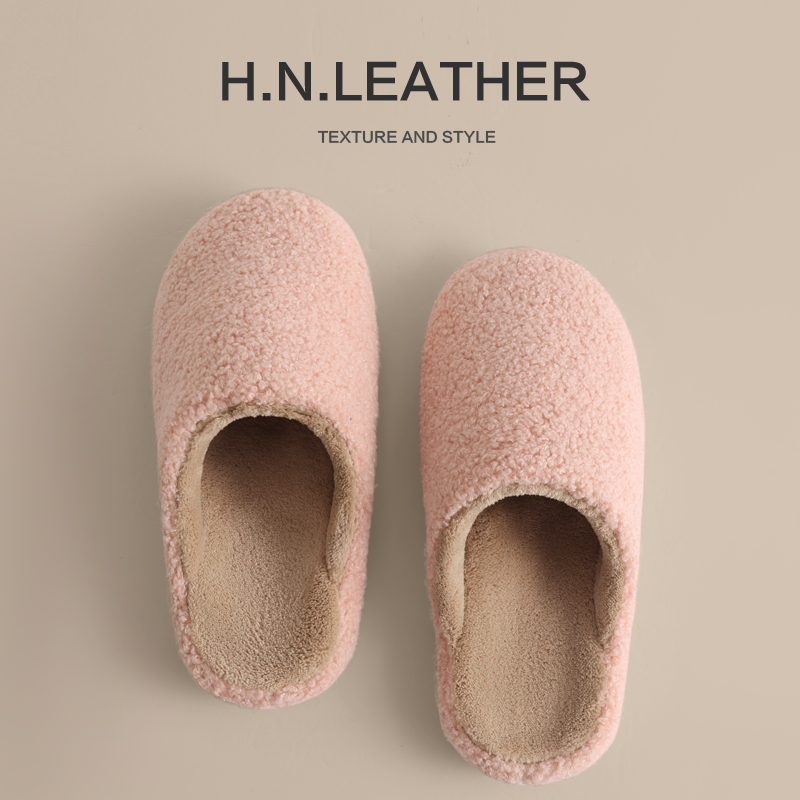 牛筋底泰迪绒拖鞋女冬季居家保暖室内防滑软底家用棉拖秋冬季男女