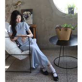 民国风素雅宽松夏季 少女新中式 年轻款 良音古法全开襟旗袍2026新款