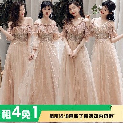 出租性感伴娘中长款合唱服图片