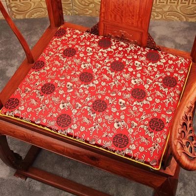 中式红木椅子坐垫茶椅垫圈椅垫实木沙发椅子官帽椅棕垫餐椅垫定制