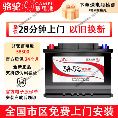 骆驼蓄电池58500五菱之光小卡荣光S鸿途乐驰乐幻速S3威旺汽车电瓶