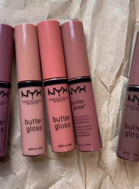 断货王黄油棒！NYX黄油唇蜜玻璃唇釉BLG16/17蜜桃奶茶温柔纯欲