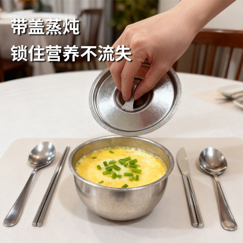 纯钛碗饭碗家用蒸蛋碗野炊户外露营热饭碗抑菌钛碗具家用拉面钛碗