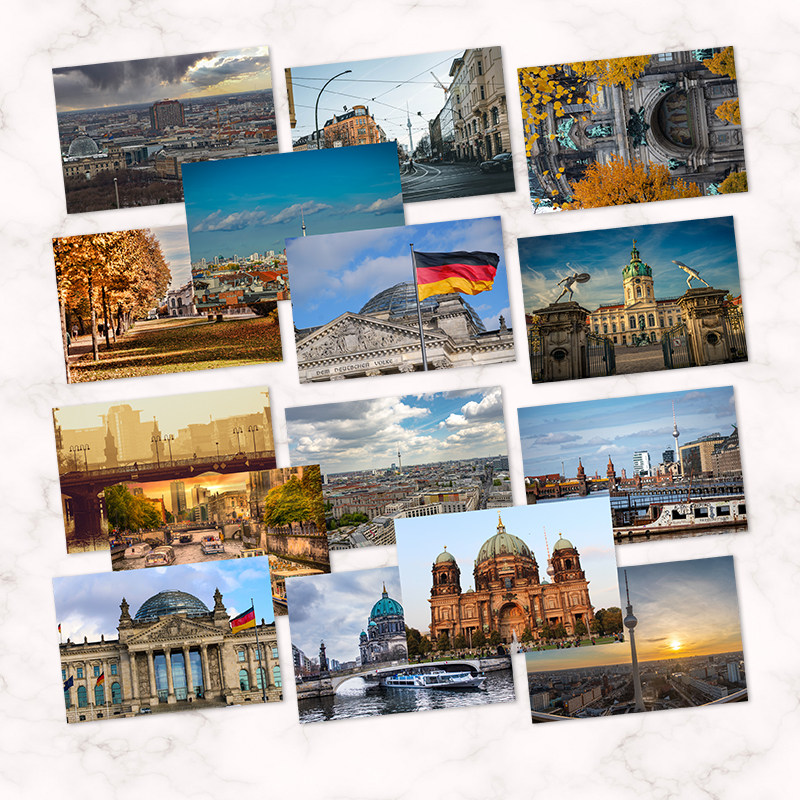 德国风光明信片新天鹅堡柏林 古堡欧洲古建筑白雪公主的城堡15枚