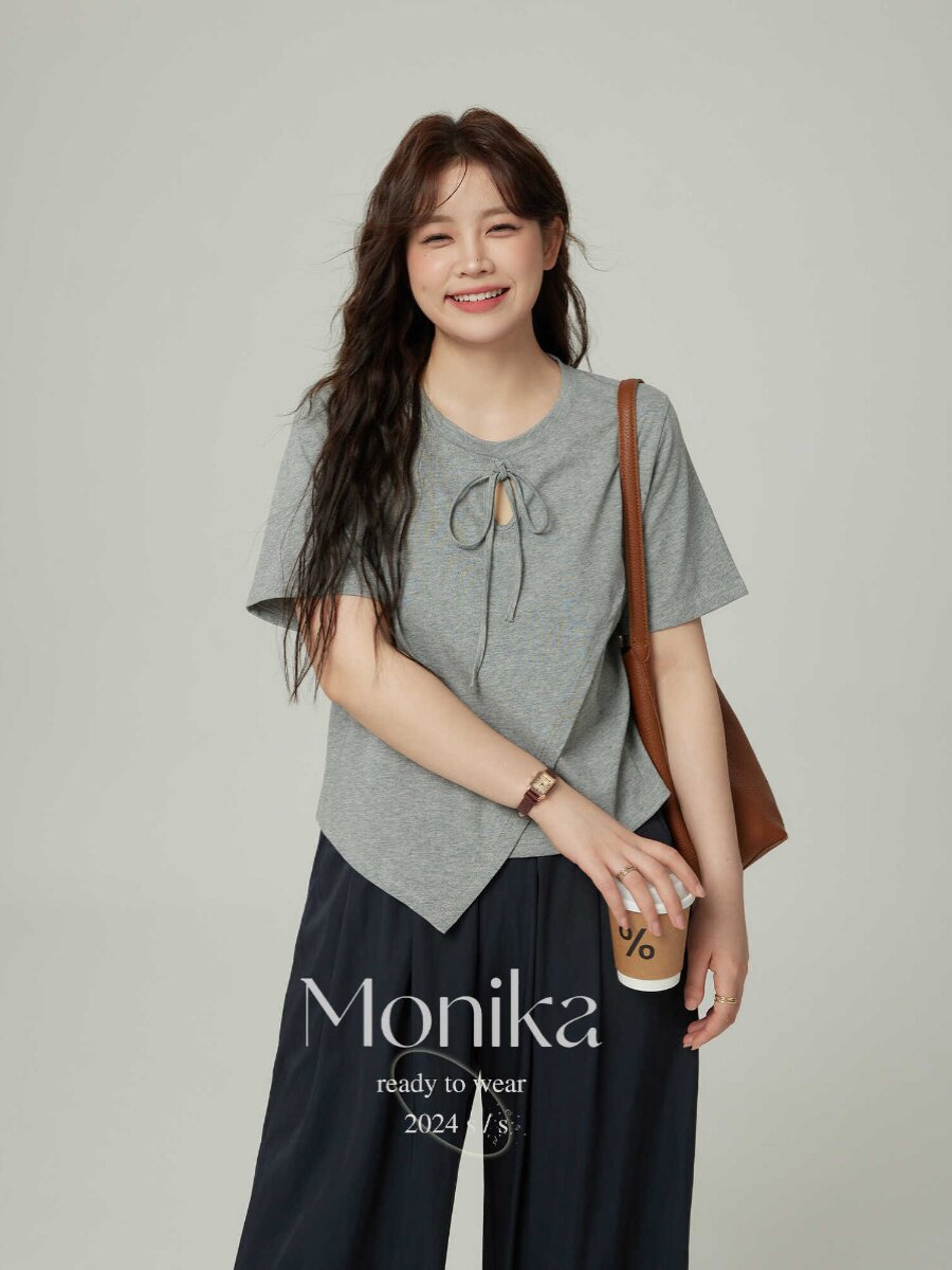 플러스 사이즈 여성 2024 불규칙 티셔츠 여성 여름 신작 지방 MM 중공 활 반팔 바닥 탑