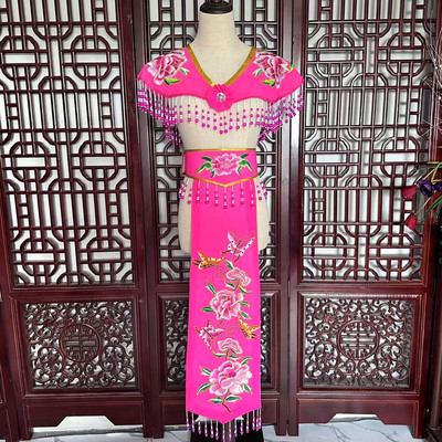 越剧黄梅戏服装戏曲古装演出小姐戏剧花旦戏服新款云肩腰带套装新