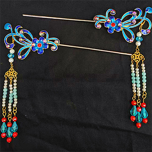 烧蓝仿点翠戏曲越剧发钗古风