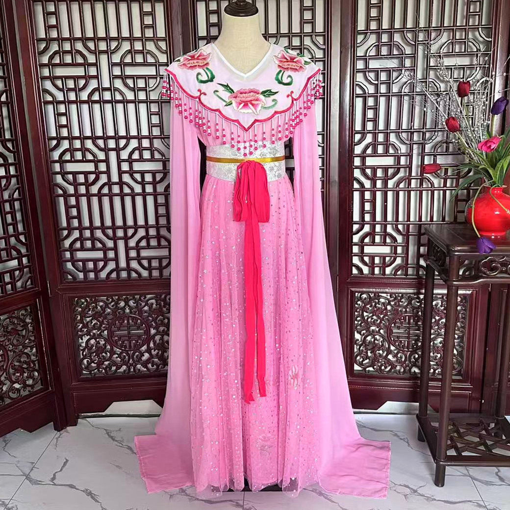 戏服七仙女花旦古装戏曲写真越剧戏剧新款黄梅戏小姐演出服网纱裙