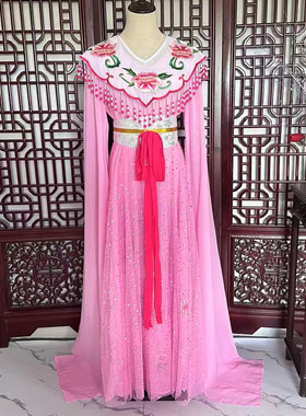 戏服七仙女花旦古装戏曲写真越剧戏剧新款黄梅戏小姐演出服网纱裙