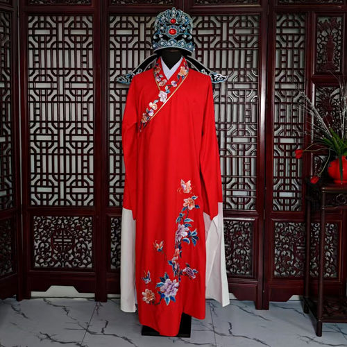 新款戏曲梁祝梁山伯仿真丝小生衣闽剧歌仔戏黄梅戏越剧演出服装