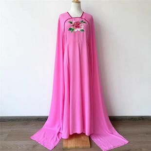 越剧黄梅戏曲服装 胸花连衣裙 舞台演出花旦内搭裙练功水袖