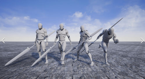 虚幻UE5战斗动作素材 稀有特殊动画双剑长枪武器转换动作包资源