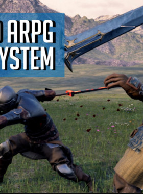 虚幻UE5精品工程模板 黑魂风ARPG战斗框架纯蓝图带AI 兼容虚幻4