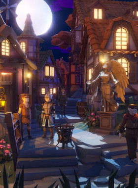 虚幻4UE5 巨无霸资源卡通风LowPoly风场景-奇幻王国城堡