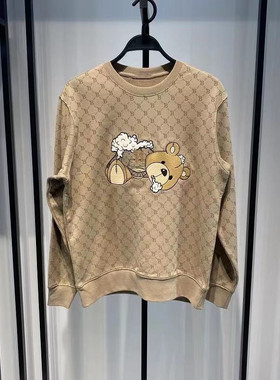 卫衣春秋季男潮牌黑色简约纯棉休闲无帽圆领套头打底衫B1BFB4218