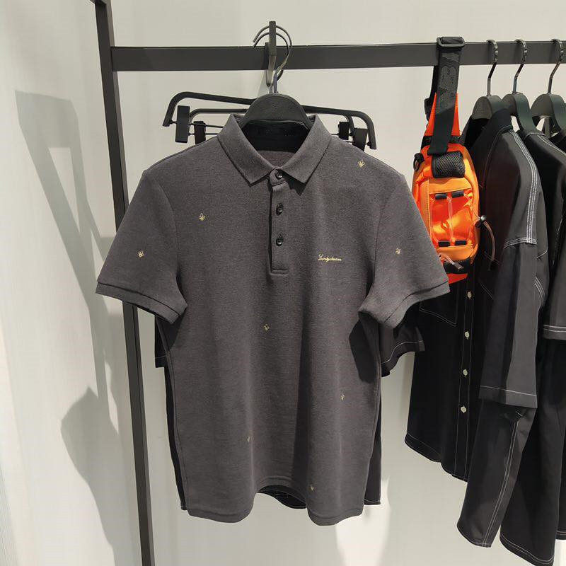 夏季商务休闲男士字母刺绣POLO衫