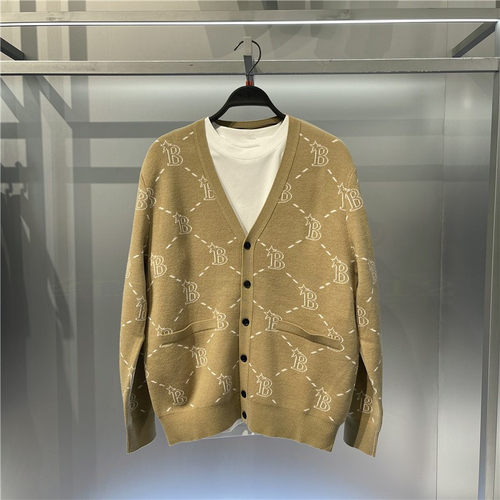 时尚潮流B字满印毛衣开衫针织衫