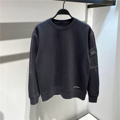 卫衣男款春秋装圆领薄款长袖无帽套头oversize纯棉宽松外套潮流