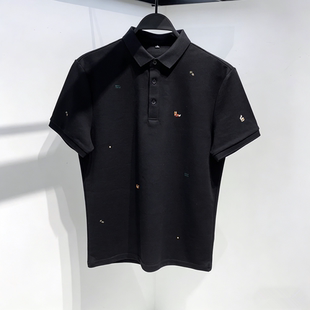 polo衫男士夏季短袖T恤重磅刺绣纯棉商务休闲修身轻奢高级感保罗