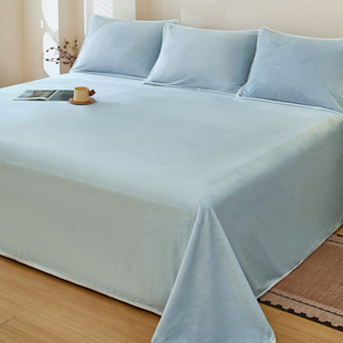 珊瑚牛奶绒加大床单单件冬季大尺寸加大加宽加长超大三3米大炕单.