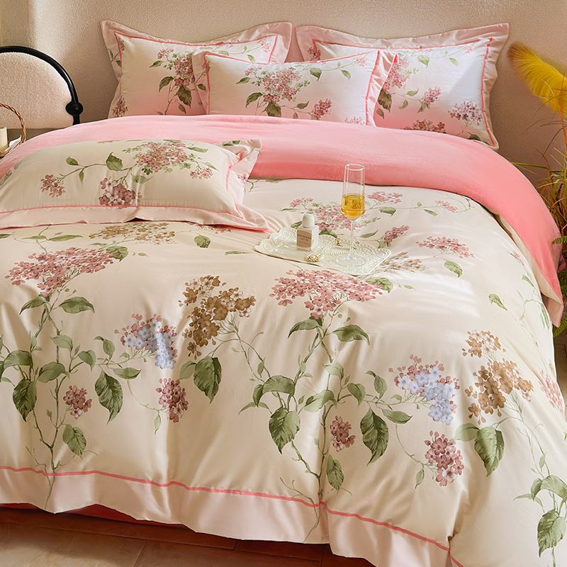 床上四件套纯棉加牛奶绒