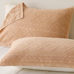 上海老式100纯棉毛圈毛巾枕巾一对全棉枕头巾80年代怀旧枕头垫巾.