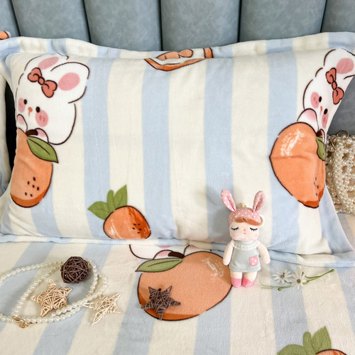 暖绒枕套不掉绒防静电