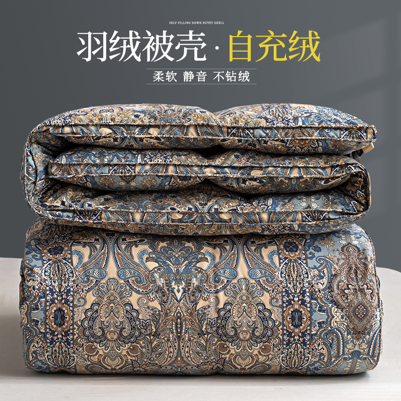 高端羽绒被被套被壳半成品加密防钻绒钻毛自制羽绒被子内胆芯被罩