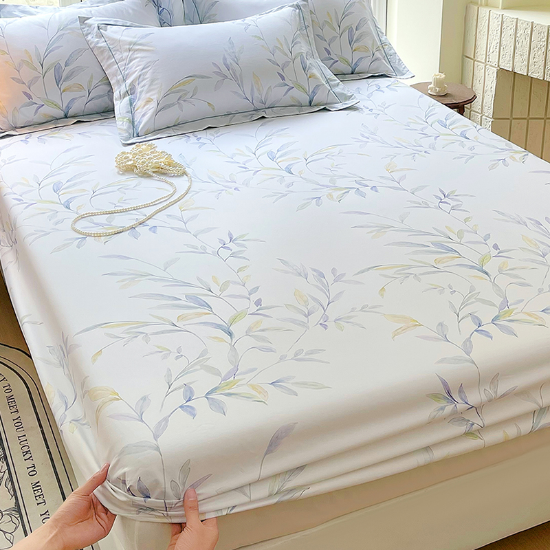 新款100%纯棉亲肤床笠