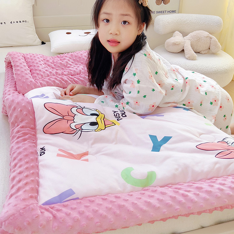 A类儿童豆豆被春秋被子幼儿园午睡小被子冬季宝宝冬被婴儿豆豆毯
