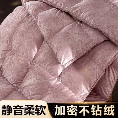 加密静音防钻绒羽绒被壳自充绒