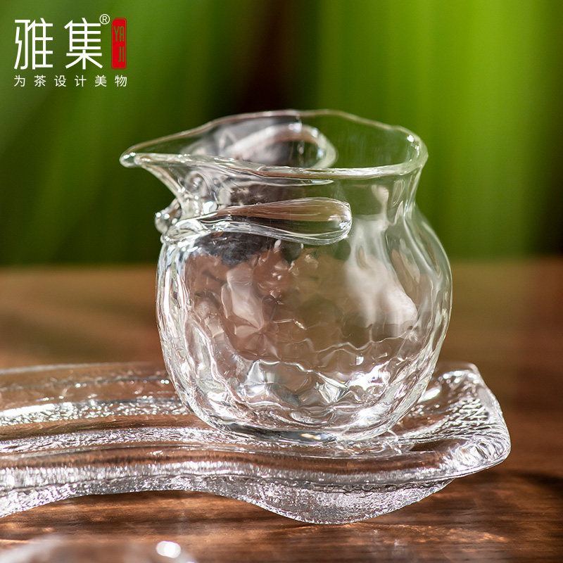 雅集水晶玻璃公道杯三件套图片