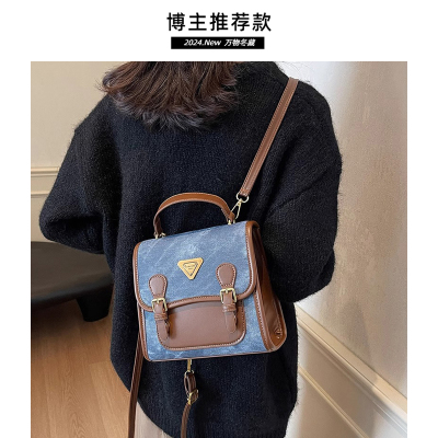 双肩包女2025新款小型休闲背包高颜值韩版手提包学院风时尚小包包