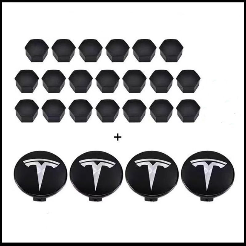 适用于特斯拉Model3 X S Y轮毂盖中心车轮胎标汽车标志改装螺丝帽