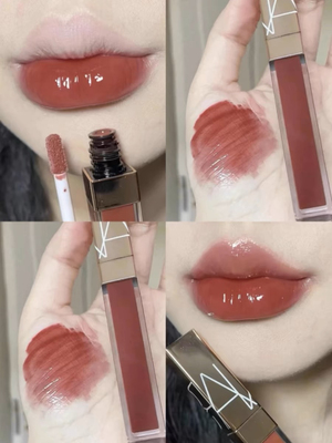 清透红茶冻！Nars新款Nars纳斯粉金管唇釉水光镜面 阿拉贡Aragon