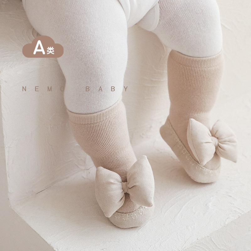 Nemobaby宝宝学步鞋婴幼儿冬季袜鞋软底女童鞋子防滑隔凉地板袜鞋