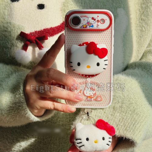 【不发黄 PPS通用立体Hellokitty磁吸支架】戳戳kitty猫气囊啪嗒