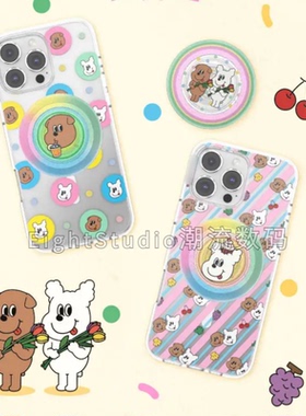 【夏日友达号联名-泡泡骚强磁吸手机壳】磁吸支架适用于iphone16promax苹果15Pro14pro13吐舌小狗手机壳