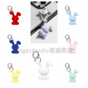 挂饰 C原版 像素小兔子爱心挂饰手机壳链条包包钥匙扣配饰 新品