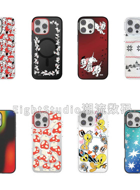 【PPS高版-强磁吸手机壳】斑点狗蘑菇森林透明轻薄高级感潮牌适用于iphone16promax苹果15Pro/14/13手机壳