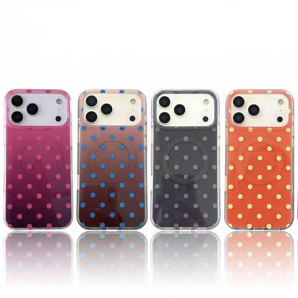 【新品】巴黎假日波点调色盘磁吸手机壳适用于苹果17promax15pro手机壳16promax软壳13pro轻薄裸机手感