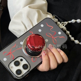 红气球手机气囊啪嗒支架 泡泡骚通用磁吸支架 镜面气球系列