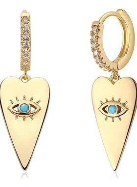 Punk Evil Eyes Design Women Earrings Metal Gold Color Y2K