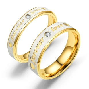 New Forever Love Couple Ring For Women Men Heart Stainless
