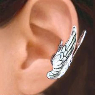 Personality Wing Clip Earrings for Women Non-piercing Ear