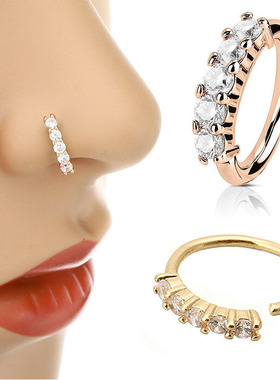 Piercing Copper Accessories Single Row Nose Ring Earrings