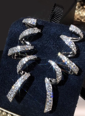 Geometric Spiral Earrings for Women Silver Color/Gold Color